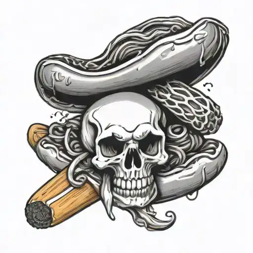 Skull On Hotdog