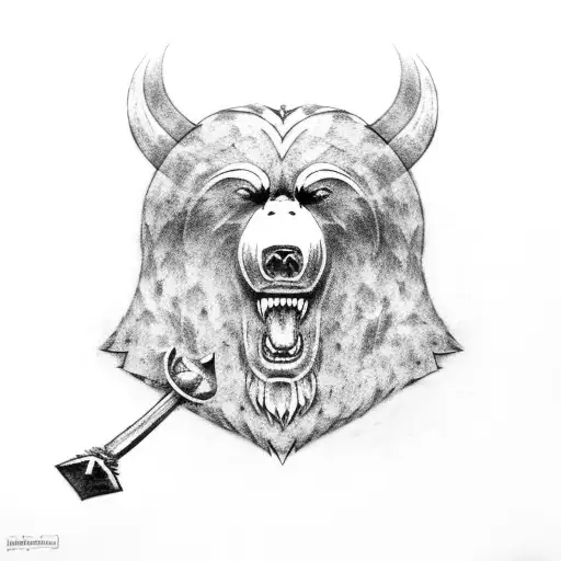 Viking Bear Throwing Thors Hammer