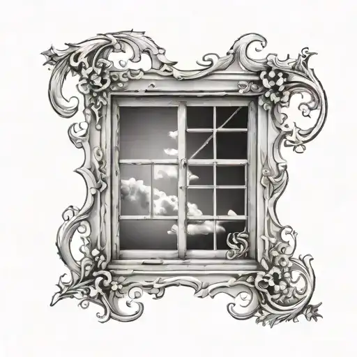 Open Window To The Sky Background