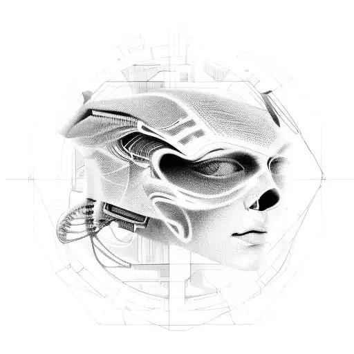 Computer From Future In Style Cyberpunk Whit The Letter A Of Hebraic Idioma In Windows