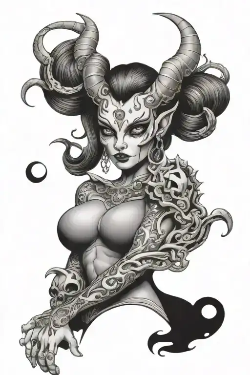 Lady Demon Holding