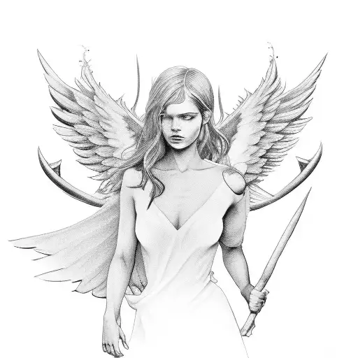 An Angel And A Devil With Wings Whispering In My Ear