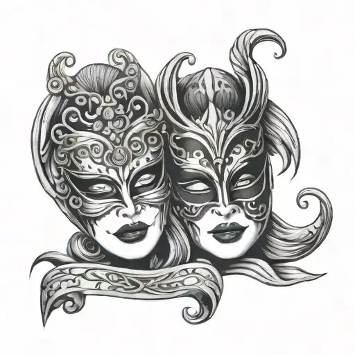 Theater Masks Guy And Girl Influences