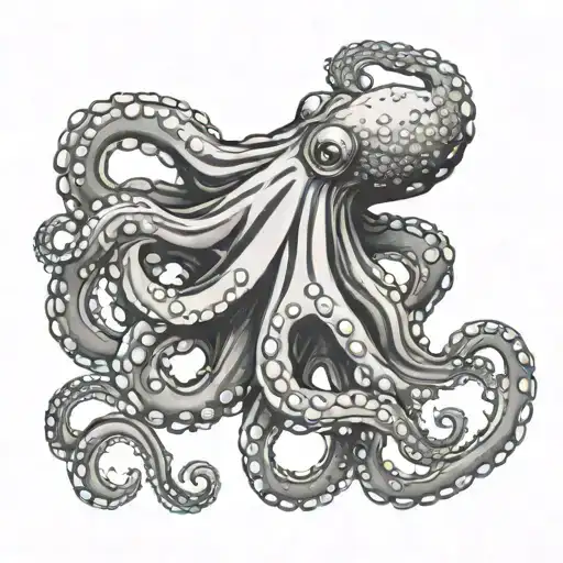 Octopus With Paint Brush