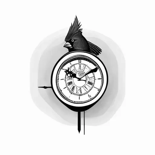 Cardinal With Clock