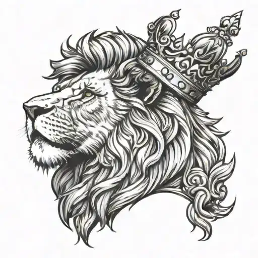 Lion Wearing A Crown