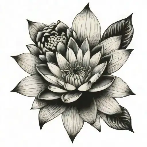 Water Lily With A Daisy Bouquet