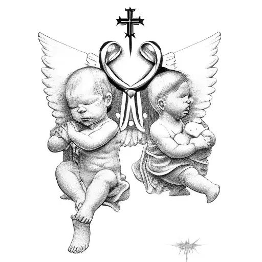 Big Cross And Baby Angel
