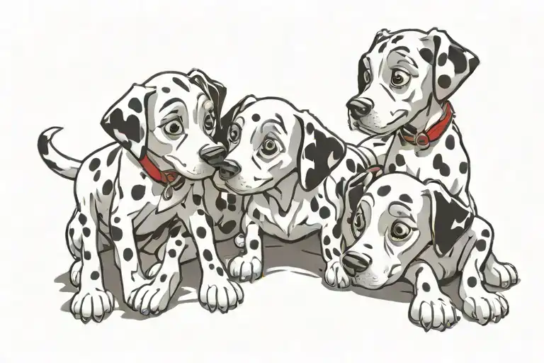 101 Dalmatians Puppies Cartoon