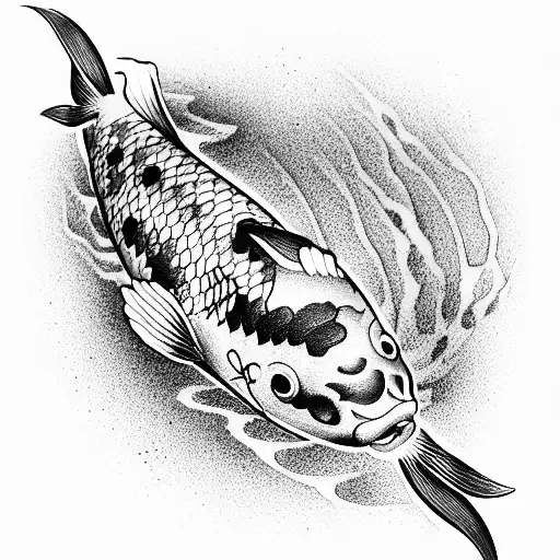 Fine Line Koi Fish