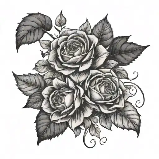 Sunflowers With Roses And Leaves Around A Quote