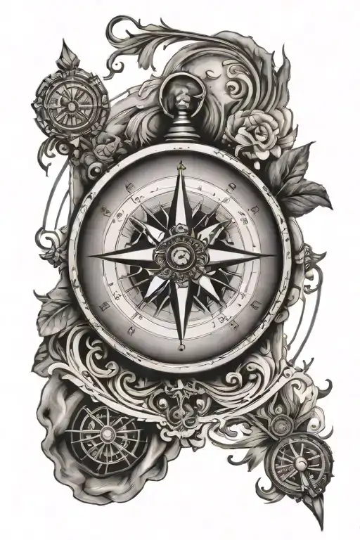 Compass With North South East And West