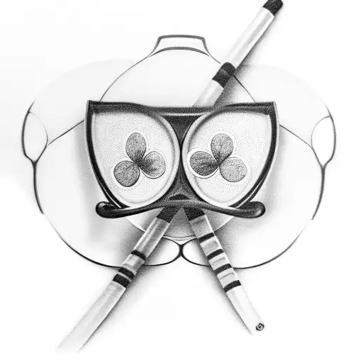 Tennis Racket 4 Leaf Clover