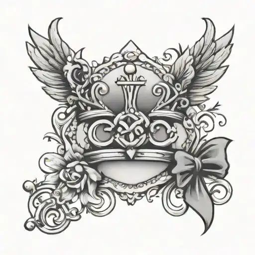 Chanel Symbol With Bow And Crown Surrounded