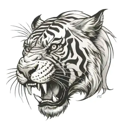 Sabertooth Tiger Face