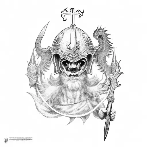 Saint Jorge Killing A Demon