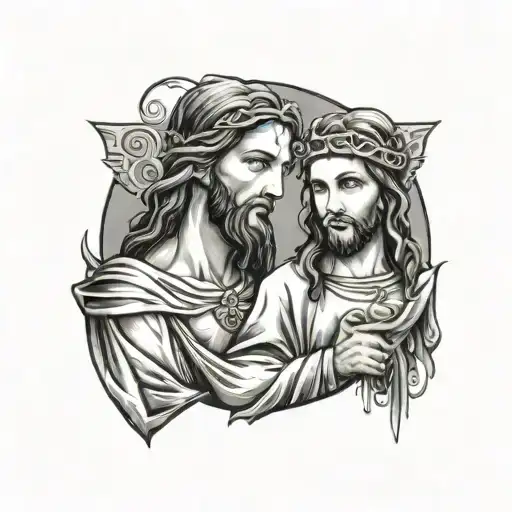 Boy And Jesus Christ