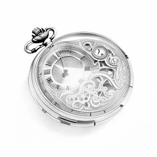 Hourglass And Pocket Watch