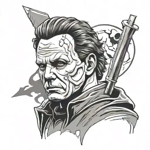 Michael Myers Surrounded By Halloween