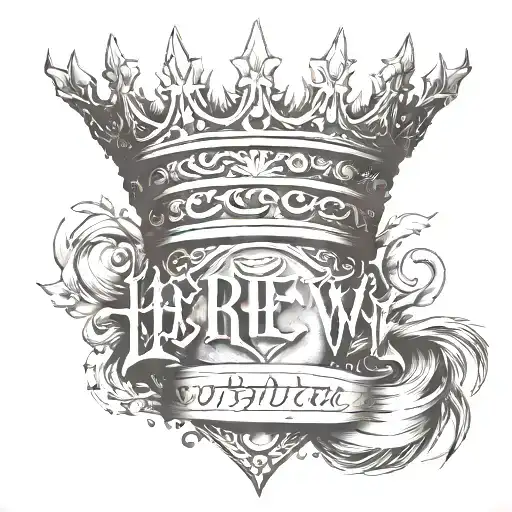 Hebrew Words Above Christ Thorn Crown