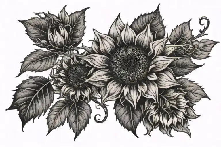 Sunflower Vines Wrapping