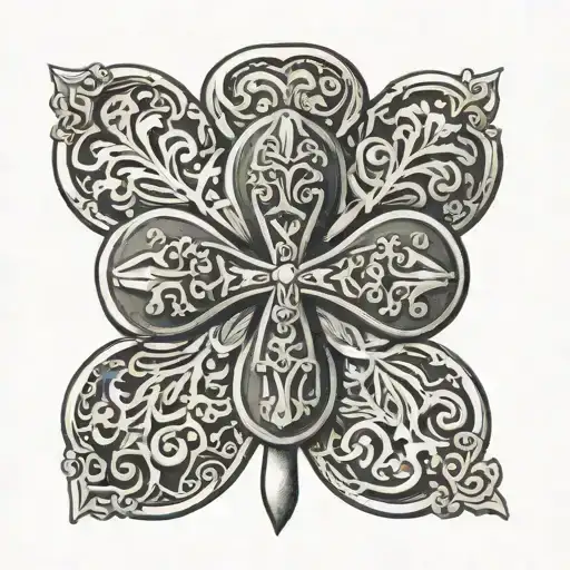 Shamrock With Chrisitan Cross Incorporated