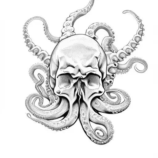 Skull With Octopus