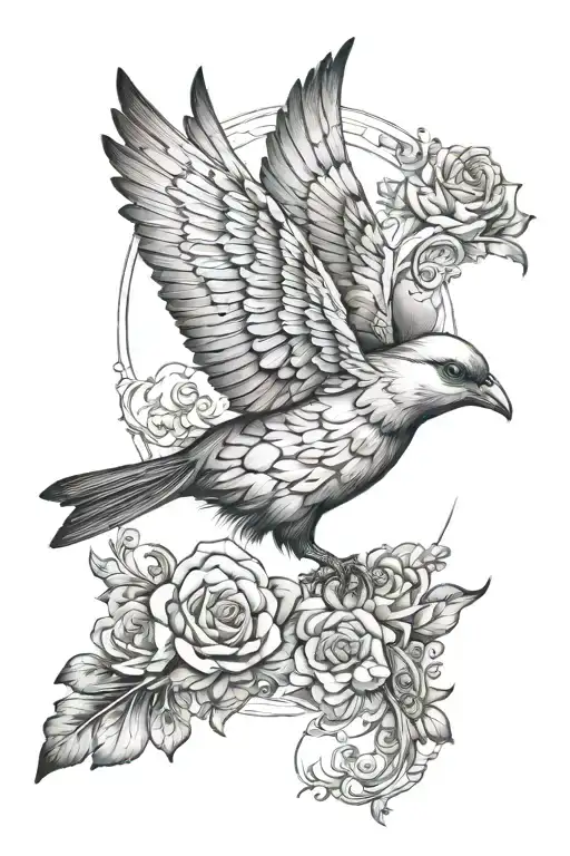 Albartro Flying Bird With Mrityunjay Mantar