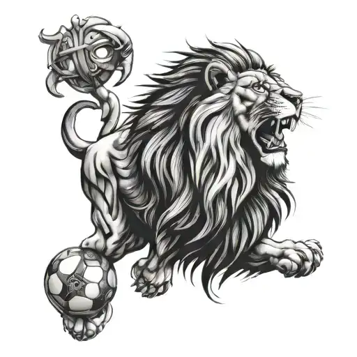 A Majestic Lion Wearing A Real Madrid Jersey