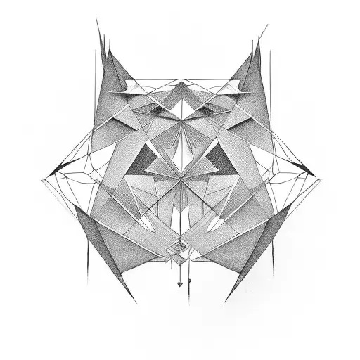 Abstract Design Featuring Overlapping Triangles
