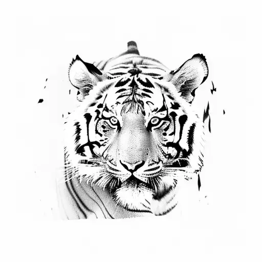 Tiger Being Split In Half