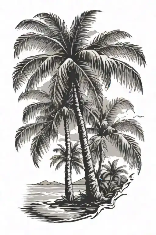 Palm Tree And Beach