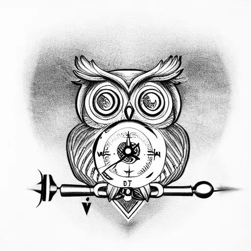 Owl With A Compass