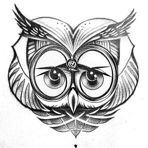 Owl With A Compass