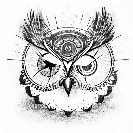 Owl With A Compass
