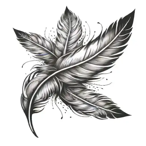 Feather Fades To Birds Flying Away