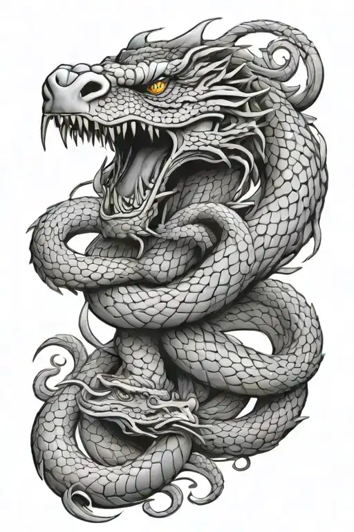 Snake And Dragon Wrapped