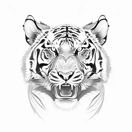 Roaring Tiger Head
