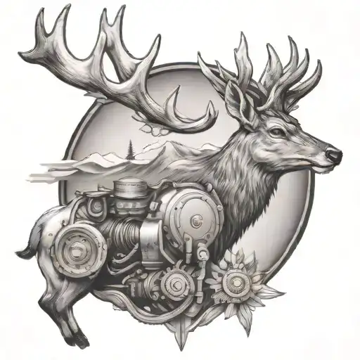 Wife Diesel Engine Machinist Mountains Deer