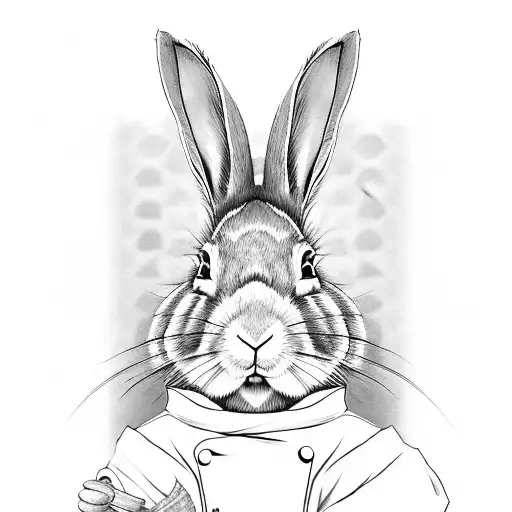 A Chef Rabbit Preparing A Traditional Japanese Dish