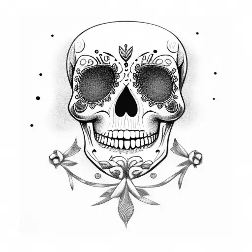 Sugar Skull Mandala Style