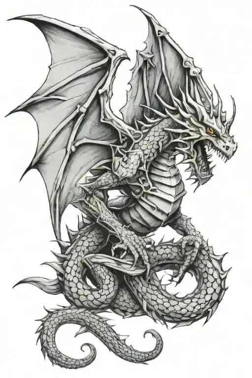 Midevil Knight Dragon Intertwined