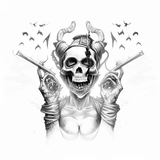 A Haunting Scene Of A Witch Casting Spells Amidst A Battlefield Filled With Fallen Soldiers