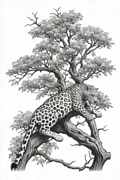 Leopard In Tree