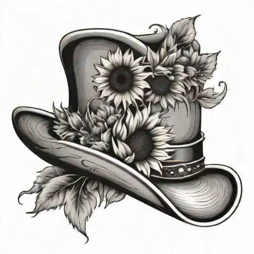 Cowboy Hat With Sunflowers