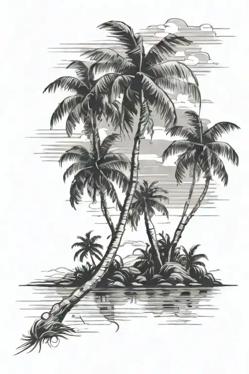 Scenic Water Coconut Tress Long Boates