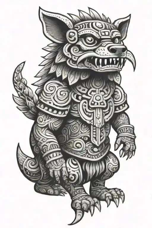 Aztec God Xolotl Dog Standing