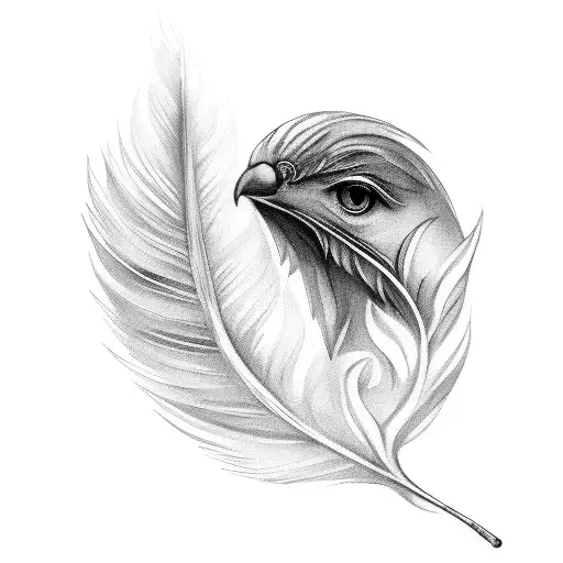 Black Feather And White Feather
