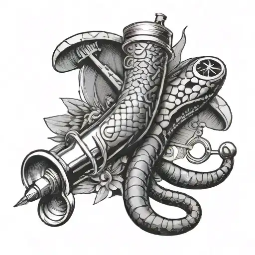 Airplane Touch Blanche Knife Syringe Cocktail Shaker Stethoscope Snake