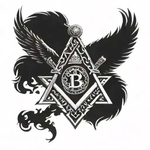 Freemasonry 32 Degree Scottish Rite Black And White